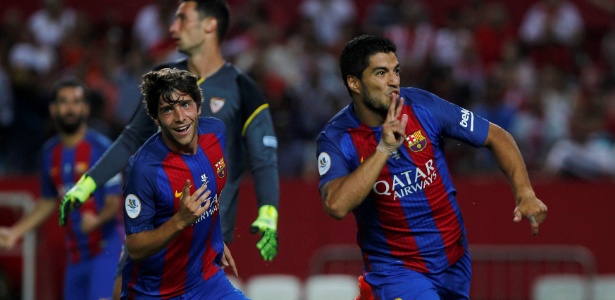 Luis suarez comemora gol do barcelona contra o sevilla 1471210490049 615x300