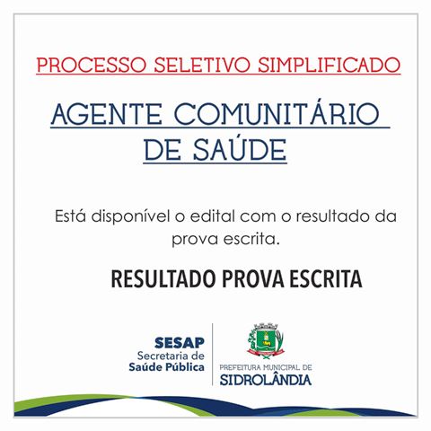 Processo seletivo agente