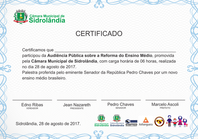 Certificado 21x30