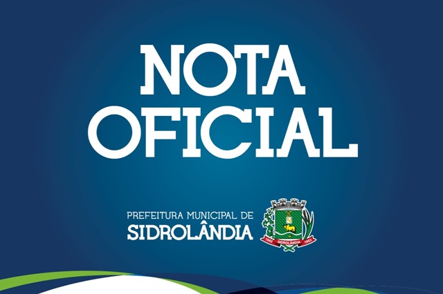 Nota oficial prefeitura